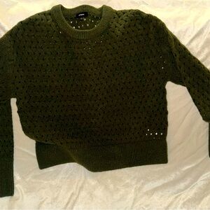 Extra small army green knitted sweater from Express